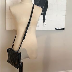 Rebecca Minkoff black leather cross body purse
